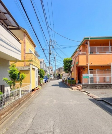 練馬区田柄、土地の前面道路を含む現地写真画像です