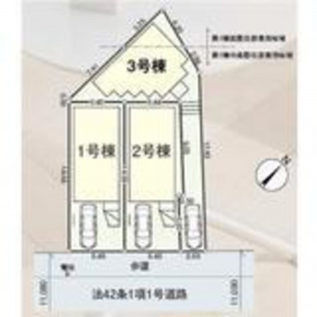 練馬区平和台、新築一戸建ての間取り画像です