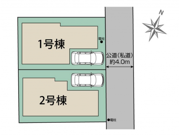 練馬区立野町、新築一戸建ての間取り画像です
