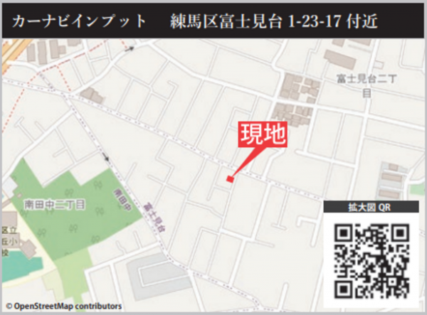 練馬区富士見台、新築一戸建ての地図画像です