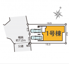 練馬区石神井台、新築一戸建ての間取り画像です