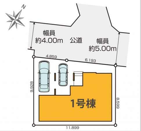 練馬区大泉学園町、新築一戸建ての間取り画像です