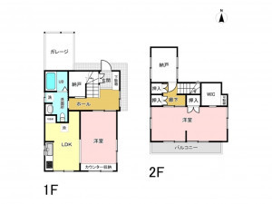 練馬区大泉学園町、中古一戸建ての間取り画像です