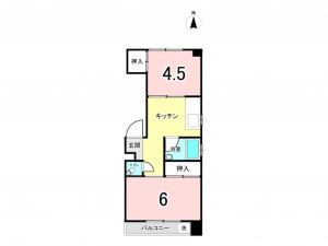 練馬区豊玉北、中古マンションの間取り画像です