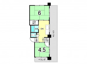 練馬区北町、中古マンションの間取り画像です