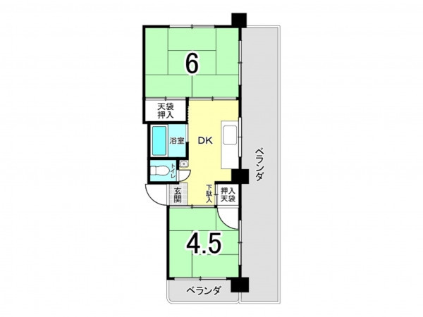 練馬区北町、中古マンションの間取り画像です