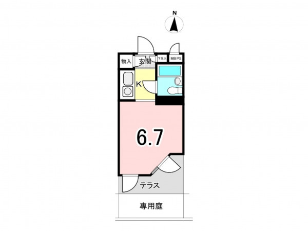 練馬区関町北、中古マンションの間取り画像です