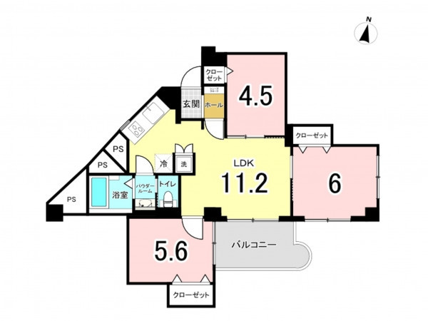 練馬区関町南、中古マンションの間取り画像です