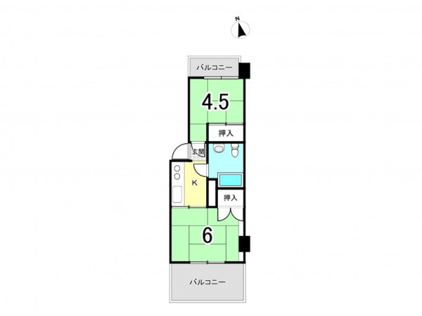 練馬区栄町、中古マンションの間取り画像です