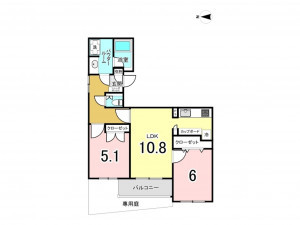 練馬区氷川台、中古マンションの間取り画像です
