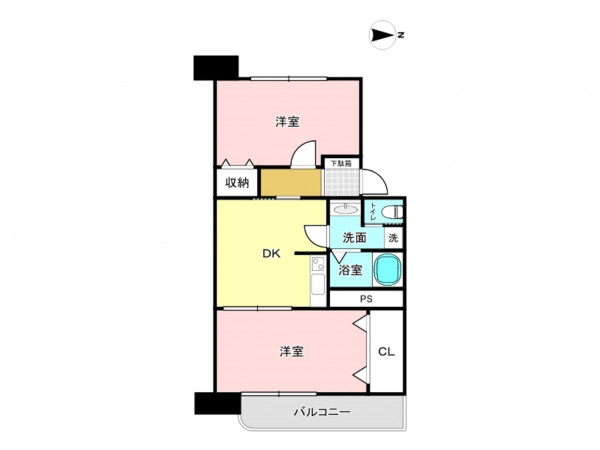 練馬区豊玉北、中古マンションの間取り画像です
