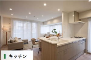 練馬区下石神井、中古マンションのキッチン画像です