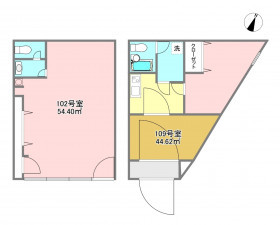 練馬区貫井、中古マンションの間取り画像です