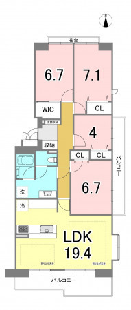 練馬区光が丘、中古マンションの間取り画像です