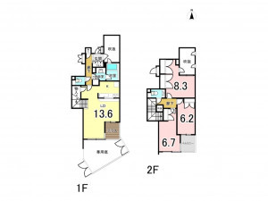 練馬区早宮、中古マンションの間取り画像です