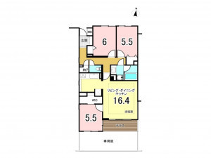 練馬区平和台、中古マンションの間取り画像です