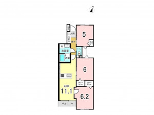 練馬区氷川台、中古マンションの間取り画像です