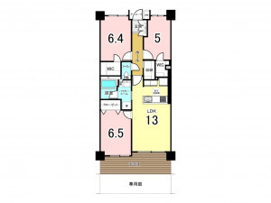 練馬区豊玉中、中古マンションの間取り画像です