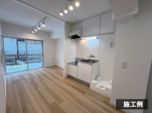 練馬区高野台、中古マンションの居間画像です