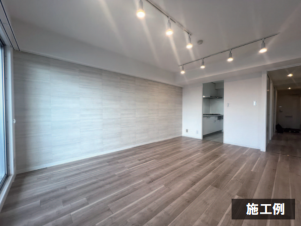 練馬区高野台、中古マンションの居間画像です