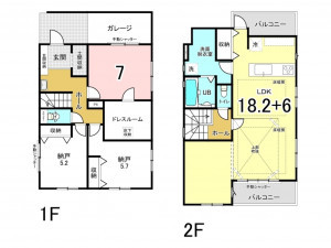 練馬区東大泉、新築一戸建ての間取り画像です