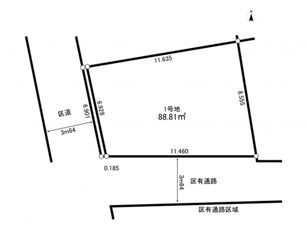 練馬区石神井台、土地の間取り画像です