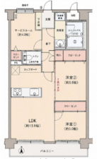 練馬区関町北、中古マンションの間取り画像です
