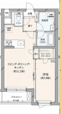 練馬区田柄、中古マンションの間取り画像です