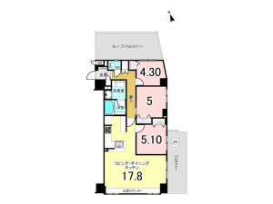 練馬区豊玉上、中古マンションの間取り画像です