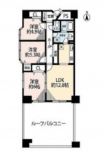 練馬区豊玉北、中古マンションの間取り画像です