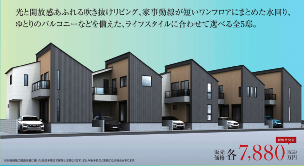 練馬区三原台、新築一戸建ての外観画像です