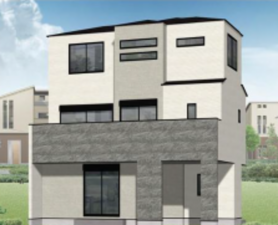 練馬区石神井町、新築一戸建ての完成予想図（外観）画像です