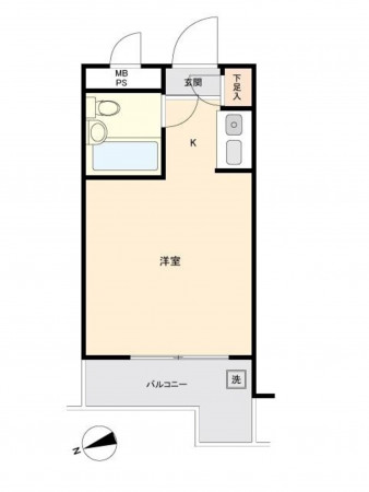 練馬区練馬、中古マンションの間取り画像です