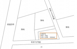北九州市門司区吉志、土地の間取り画像です