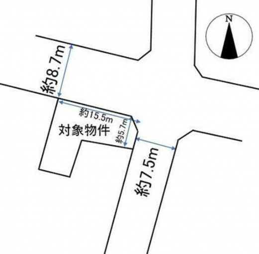 北九州市門司区東本町、土地の間取り画像です