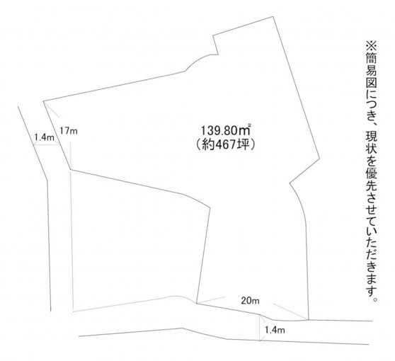 北九州市門司区風師、土地の間取り画像です