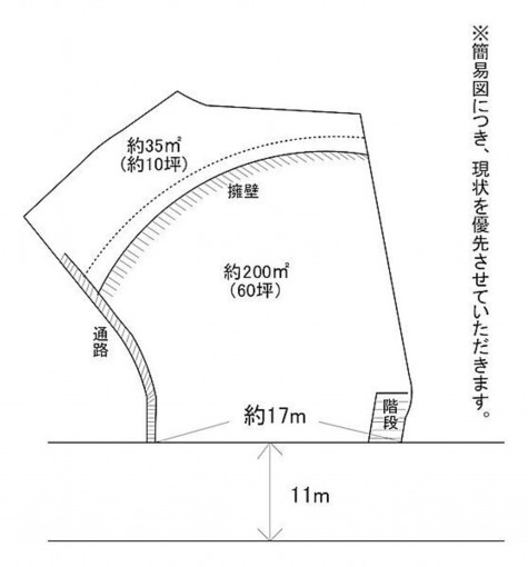 北九州市門司区白野江、土地の間取り画像です