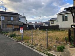 北九州市門司区大里戸ノ上、土地の前面道路を含む現地写真画像です