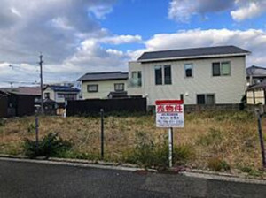 北九州市門司区大里戸ノ上、土地の前面道路を含む現地写真画像です