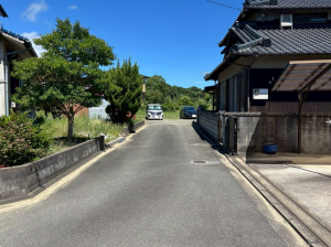 北九州市門司区大字今津、土地の前面道路を含む現地写真画像です