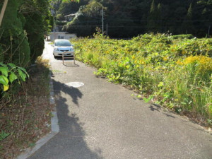 北九州市門司区白野江、土地の前面道路を含む現地写真画像です