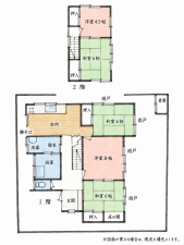 北九州市門司区奥田、中古一戸建ての間取り画像です