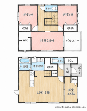 北九州市門司区下二十町、中古一戸建ての間取り画像です