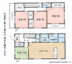 北九州市門司区吉志、中古一戸建ての間取り画像です