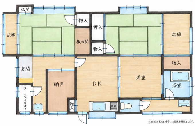 北九州市門司区新開、中古一戸建ての間取り画像です