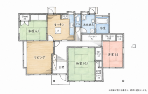 北九州市門司区黒川西、中古一戸建ての間取り画像です