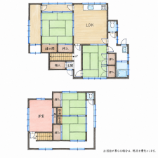 北九州市門司区大里戸ノ上、中古一戸建ての間取り画像です