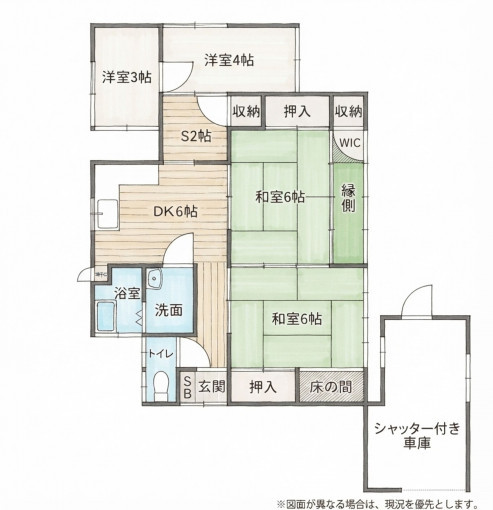 北九州市門司区黒川東、中古一戸建ての間取り画像です