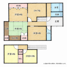 北九州市門司区奥田、中古一戸建ての間取り画像です