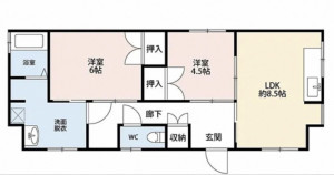 北九州市門司区永黒、中古一戸建ての間取り画像です